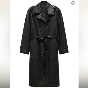 NEW Mango Faux Leather Coat